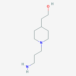 molecular formula C10H22N2O B1369409 2-(1-(3-Aminopropyl)piperidin-4-yl)ethan-1-ol 