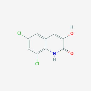 molecular formula C9H5Cl2NO2 B13694091 6,8-Dichloro-3-hydroxyquinolin-2(1H)-one 