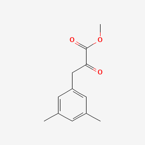 molecular formula C12H14O3 B13694095 Methyl 3-(3,5-dimethylphenyl)-2-oxopropanoate 