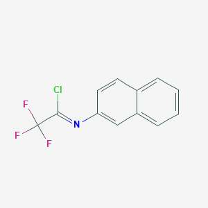 molecular formula C12H7ClF3N B13694113 2,2,2-Trifluoro-N-(2-naphthyl)acetimidoyl Chloride 