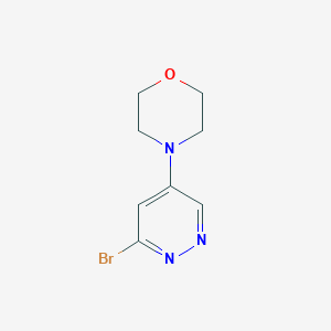 molecular formula C8H10BrN3O B13694135 4-(6-Bromo-4-pyridazinyl)morpholine 