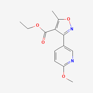 molecular formula C13H14N2O4 B13694144 Ethyl 3-(6-Methoxy-3-pyridyl)-5-methylisoxazole-4-carboxylate 