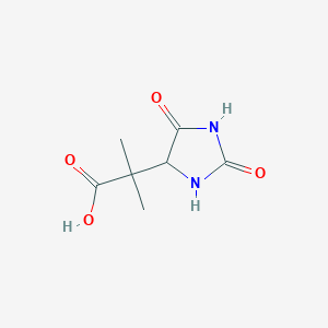 molecular formula C7H10N2O4 B1369417 2-(2,5-Dioxoimidazolidin-4-yl)-2-methylpropanoic acid 