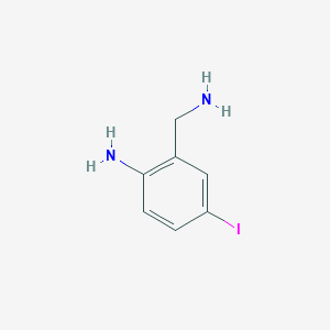 molecular formula C7H9IN2 B13694177 2-(Aminomethyl)-4-iodoaniline 