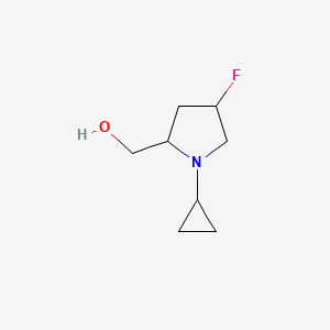 molecular formula C8H14FNO B13694194 [(2S,4R)-1-Cyclopropyl-4-fluoro-2-pyrrolidinyl]methanol 