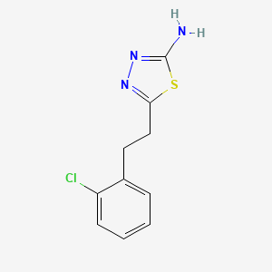 molecular formula C10H10ClN3S B13694199 2-Amino-5-(2-chlorophenethyl)-1,3,4-thiadiazole 