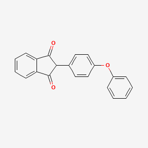 molecular formula C21H14O3 B13694217 2-(4-Phenoxyphenyl)-1H-indene-1,3(2H)-dione 