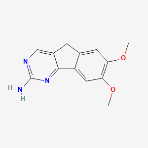 molecular formula C13H13N3O2 B13694286 2-Amino-7,8-dimethoxy-5H-indeno[1,2-d]pyrimidine 