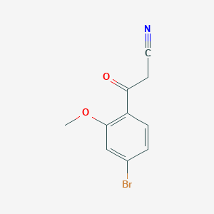 molecular formula C10H8BrNO2 B13694295 3-(4-Bromo-2-methoxyphenyl)-3-oxopropanenitrile 