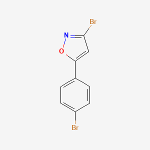 molecular formula C9H5Br2NO B13694303 3-Bromo-5-(4-bromophenyl)isoxazole 