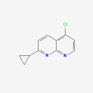 molecular formula C11H9ClN2 B13694320 5-Chloro-2-cyclopropyl-1,8-naphthyridine 