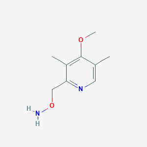 molecular formula C9H14N2O2 B13694325 O-((4-Methoxy-3,5-dimethylpyridin-2-yl)methyl)hydroxylamine 