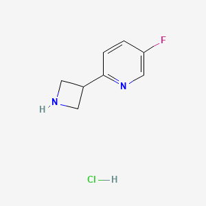 molecular formula C8H10ClFN2 B13694335 2-(3-Azetidinyl)-5-fluoropyridine Hydrochloride 