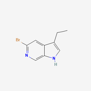 molecular formula C9H9BrN2 B13694338 5-Bromo-3-ethyl-6-azaindole 