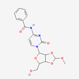 molecular formula C18H19N3O7 B13694358 N-[1-[(3aR,4R,6R,6aR)-6-(Hydroxymethyl)-2-methoxytetrahydrofuro[3,4-d][1,3]dioxol-4-yl]-2-oxo-1,2-dihydro-4-pyrimidinyl]benzamide 