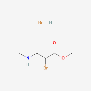 molecular formula C5H11Br2NO2 B13694379 Methyl 2-Bromo-3-(methylamino)propanoate Hydrobromide 