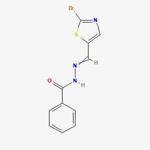 molecular formula C11H8BrN3OS B13694442 N'-[(2-Bromo-5-thiazolyl)methylene]benzohydrazide 