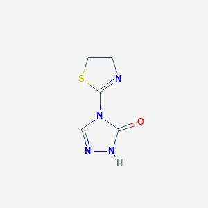 molecular formula C5H4N4OS B13694459 4-(2-Thiazolyl)-1H-1,2,4-triazol-5(4H)-one 