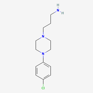 molecular formula C13H20ClN3 B13694465 1-Amino-3-[4-(4-chlorophenyl)-1-piperazinyl]propane 