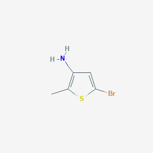 molecular formula C5H6BrNS B13694488 3-Amino-5-bromo-2-methylthiophene 