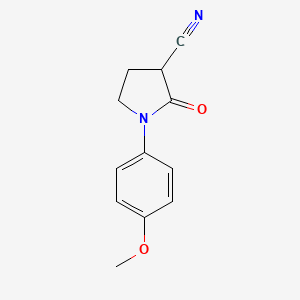 molecular formula C12H12N2O2 B1369449 1-(4-甲氧基苯基)-2-氧代吡咯烷-3-碳腈 CAS No. 930298-98-9