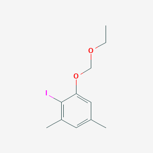 molecular formula C11H15IO2 B13694490 1-(Ethoxymethoxy)-2-iodo-3,5-dimethylbenzene 