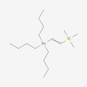 molecular formula C17H38SiSn B13694505 Trimethyl[2-(tributylstannyl)ethenyl]silane CAS No. 72178-98-4