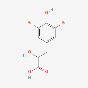 molecular formula C9H8Br2O4 B13694512 3-(3,5-Dibromo-4-hydroxyphenyl)-2-hydroxypropanoic acid CAS No. 875245-03-7