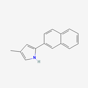 molecular formula C15H13N B13694528 4-Methyl-2-(2-naphthyl)-1H-pyrrole 