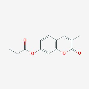 molecular formula C13H12O4 B13694546 3-Methyl-2-oxo-2H-chromen-7-yl Propionate 