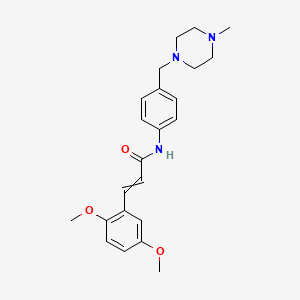 molecular formula C23H29N3O3 B13694566 3-(2,5-Dimethoxyphenyl)-N-[4-[(4-methyl-1-piperazinyl)methyl]phenyl]acrylamide 