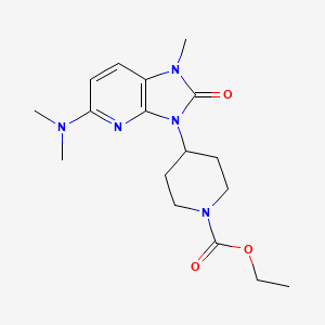 molecular formula C17H25N5O3 B13694602 4-(5-Dimethylamino-1-methyl-2-oxo-1,2-dihydro-imidazo[4,5-b]pyridin-3-yl)-piperidine-1-carboxylic acid ethyl ester 