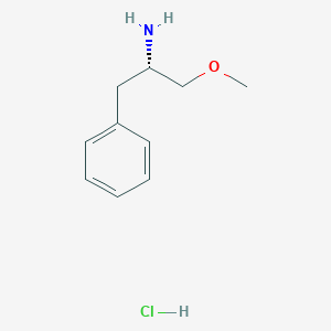 molecular formula C10H16ClNO B1369461 (S)-1-Methoxy-3-phenylpropan-2-amine hydrochloride CAS No. 64715-81-7