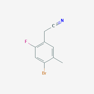 molecular formula C9H7BrFN B13694645 4-Bromo-2-fluoro-5-methylphenylacetonitrile 