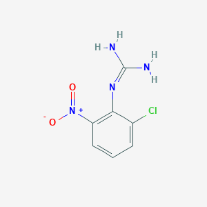 molecular formula C7H7ClN4O2 B13694651 1-(2-Chloro-6-nitrophenyl)guanidine 