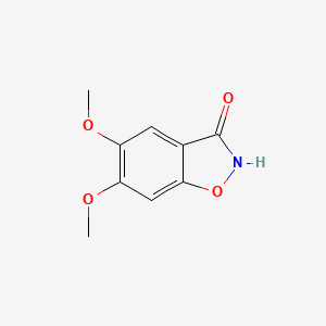 molecular formula C9H9NO4 B13694662 5,6-Dimethoxybenzisoxazol-3(2H)-one 