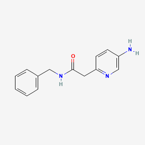 molecular formula C14H15N3O B13694712 2-(5-Aminopyridin-2-YL)-N-benzylacetamide 