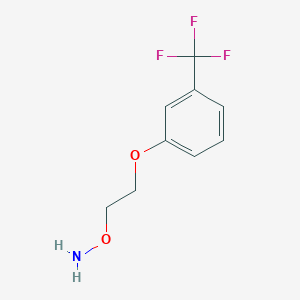 molecular formula C9H10F3NO2 B13694713 O-[2-[3-(trifluoromethyl)phenoxy]ethyl]hydroxylamine 