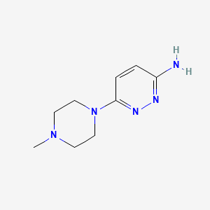 molecular formula C9H15N5 B1369472 6-(4-Methylpiperazin-1-yl)pyridazin-3-amine CAS No. 66346-94-9