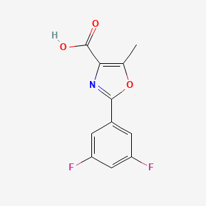 molecular formula C11H7F2NO3 B13694729 2-(3,5-Difluorophenyl)-5-methyloxazole-4-carboxylic Acid 