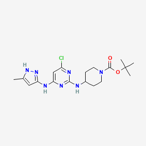 N2-(1-Boc-4-piperidyl)-6-chloro-N4-(5-methyl-3-pyrazolyl)pyrimidine-2,4-diamine