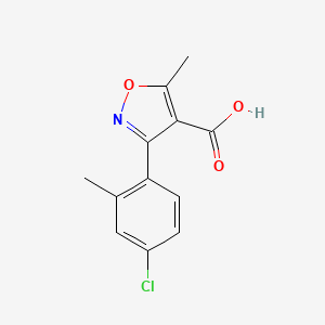 molecular formula C12H10ClNO3 B13694773 3-(4-Chloro-2-methylphenyl)-5-methylisoxazole-4-carboxylic acid 