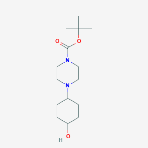 molecular formula C15H28N2O3 B13694817 Tert-butyl cis-4-(4-hydroxycyclohexyl)piperazine-1-carboxylate 