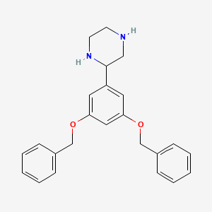 molecular formula C24H26N2O2 B1369482 2-(3,5-Dibenzyloxyphenyl)piperazine CAS No. 65709-43-5