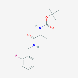 molecular formula C15H21FN2O3 B13694874 (R)-2-(Boc-amino)-N-(2-fluorobenzyl)propanamide 