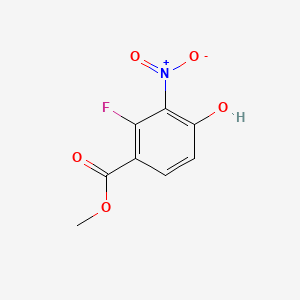 molecular formula C8H6FNO5 B13694904 Methyl 2-fluoro-4-hydroxy-3-nitrobenzoate 