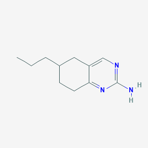 molecular formula C11H17N3 B13694909 2-Amino-6-propyl-5,6,7,8-tetrahydroquinazoline 