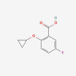 molecular formula C10H9FO3 B13694911 2-Cyclopropoxy-5-fluorobenzoic acid 