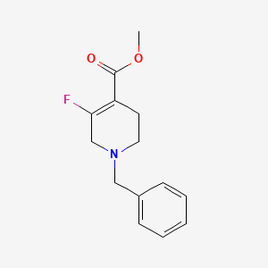 molecular formula C14H16FNO2 B13694919 Methyl 1-Benzyl-5-fluoro-1,2,3,6-tetrahydropyridine-4-carboxylate 