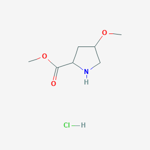 molecular formula C7H14ClNO3 B1369493 Methyl 4-methoxypyrrolidine-2-carboxylate hydrochloride 